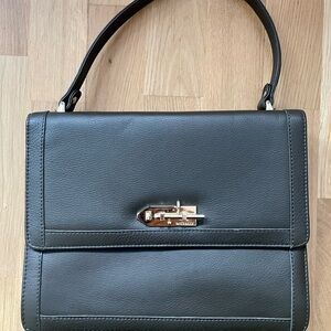 MySuelly Olive Green Italian Leather Retro Style Shoulder Bag